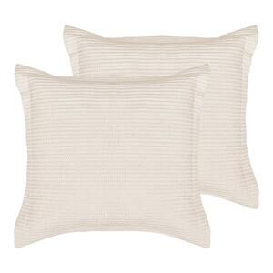 Levtex European Cloud Waffle 2 Pc Square Pillow Sham Set White